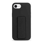 For iPhone SE 2022 / SE 2020 / 8 / 7 Liquid Silicone Holder Phone Case(Black)