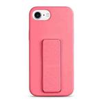 For iPhone SE 2022 / SE 2020 / 8 / 7 Liquid Silicone Holder Phone Case(Rose Pink)