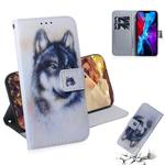 For iPhone 12 / 12 Pro Coloured Drawing Horizontal Flip Leather Case, with Holder & Card Slots & Wallet(White Wolf)