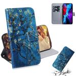 For iPhone 12 / 12 Pro Coloured Drawing Horizontal Flip Leather Case, with Holder & Card Slots & Wallet(Apricot Flower)