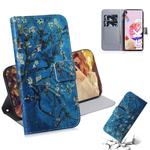 For LG K41S Coloured Drawing Horizontal Flip Leather Case, with Holder & Card Slots & Wallet(Apricot Flower)