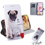 For LG K41S Coloured Drawing Horizontal Flip Leather Case, with Holder & Card Slots & Wallet(Pug)