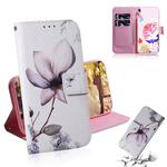 For LG K51S Coloured Drawing Horizontal Flip Leather Case, with Holder & Card Slots & Wallet(Magnolia Flower)