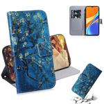 For Xiaomi Redmi 9C Coloured Drawing Horizontal Flip Leather Case, with Holder & Card Slots & Wallet(Apricot Flower)