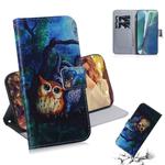 For Samsung Galaxy Note 20 Coloured Drawing Horizontal Flip Leather Case, with Holder & Card Slots & Wallet(Oil Painting Owl)