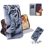 For Samsung Galaxy Note 20 Ultra Coloured Drawing Horizontal Flip Leather Case, with Holder & Card Slots & Wallet(Tiger)
