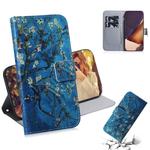 For Samsung Galaxy Note 20 Ultra Coloured Drawing Horizontal Flip Leather Case, with Holder & Card Slots & Wallet(Apricot Flower)