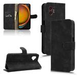 For Samsung Galaxy Xcover7 Pro Skin Feel Magnetic Flip Leather Phone Case(Black)
