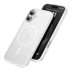 For iPhone 16 hoco Cool Shield MagSafe Shockproof Phone Case(White)