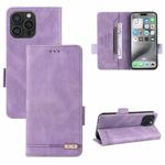 For iPhone 16 Pro Magnetic Clasp Leather Phone Case(Purple)