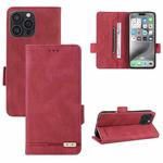 For iPhone 16 Pro Max Magnetic Clasp Leather Phone Case(Red)