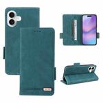 For iPhone 17 Magnetic Clasp Leather Phone Case(Green)