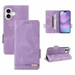 For iPhone 17 Magnetic Clasp Leather Phone Case(Purple)