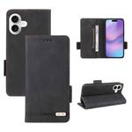 For iPhone 17 Magnetic Clasp Leather Phone Case(Black)