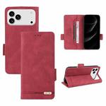 For iPhone 17 Pro Max Magnetic Clasp Leather Phone Case(Red)