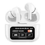 A9 Pro Smart Colorful Touch Screen ANC + ENC Noise Reduction Wireless Bluetooth Earphone(White)