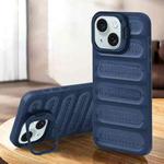 For iPhone 14 / 13 Invisible Holder Cooling Phone Case(Transparent Blue)