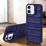 For iPhone 16 Invisible Holder Cooling Phone Case(Transparent Purple)