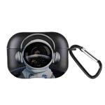 For AirPods Pro 2 Wireless Earphones TPU Painted Protective Case(Black Astronaut)