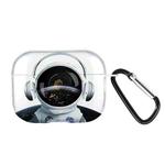 For AirPods Pro 2 Wireless Earphones TPU Painted Protective Case(Transparent Astronaut)