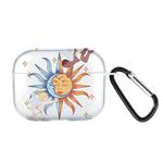 For AirPods Pro Wireless Earphones TPU Painted Protective Case(Transparent Sun Angel)