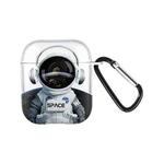 For AirPods 2 / 1 Wireless Earphones TPU Painted Protective Case(Transparent Astronaut)