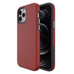 For iPhone 12 / 12 Pro Triangle Armor Texture TPU + PC Case(Red)