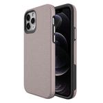 For iPhone 12 / 12 Pro Triangle Armor Texture TPU + PC Case(Rose Gold)