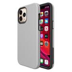 For iPhone 12 Pro Max Triangle Armor Texture TPU + PC Case(Silver)