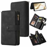 For Honor 200 Skin Feel Multi Card Slots Zipper Wallet Leather Phone Case(Black)