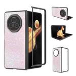 For Honor Magic V3 Black Frame Colorful Glitter Phone Case(Glitter Pink)