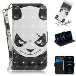 For iPhone 12 Pro Max 3D Colored Drawing Horizontal Flip Leather Case with Holder & Card Slots & Wallet & Lanyard(Angry Bear)