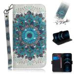 For iPhone 12 Pro Max 3D Colored Drawing Horizontal Flip Leather Case with Holder & Card Slots & Wallet & Lanyard(Peacock Wreath)