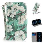 For iPhone 12 Pro Max 3D Colored Drawing Horizontal Flip Leather Case with Holder & Card Slots & Wallet & Lanyard(Watercolor Flower)
