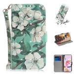 For LG K41S / K51S 3D Colored Drawing Horizontal Flip Leather Case with Holder & Card Slots & Wallet & Lanyard(Watercolor Flower)
