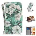 For LG K61 3D Colored Drawing Horizontal Flip Leather Case with Holder & Card Slots & Wallet & Lanyard(Watercolor Flower)