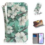 For Xiaomi Redmi 9A 3D Colored Drawing Horizontal Flip Leather Case with Holder & Card Slots & Wallet & Lanyard(Watercolor Flower)