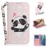 For Samsung Galaxy Note20 3D Colored Drawing Horizontal Flip Leather Case with Holder & Card Slots & Wallet & Lanyard(Heart Panda)