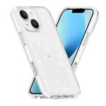 For iPhone 13 / 14 Dual Color Clear Glitter TPU + TPE Full Coverage Phone Case(Glitter White)