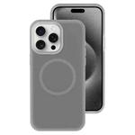 For iPhone 15 Pro Jelly Liquid Silicone MagSafe Magnetic Phone Case(Grey)