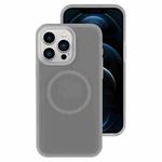 For iPhone 12 Pro Max Jelly Liquid Silicone MagSafe Magnetic Phone Case(Grey)