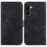 For Samsung Galaxy M16 5G / F16 5G / M36 5G Seven-shaped Embossed Leather Phone Case(Black)
