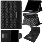 For iPad Pro 11 2024 Checkered Hardware Buckle Leather Smart Tablet Case(Black)