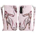 For Samsung Galaxy M16 5G / F16 5G / M36 5G 3D Colored Horizontal Flip Leather Phone Case(Butterfly High-heeled)