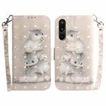 For Samsung Galaxy M16 5G / F16 5G / M36 5G 3D Colored Horizontal Flip Leather Phone Case(Squirrels)