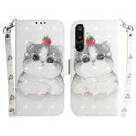 For Samsung Galaxy M16 5G / F16 5G / M36 5G 3D Colored Horizontal Flip Leather Phone Case(Cute Cat)