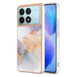 For Xiaomi Poco F6 Pro 5G Electroplating IMD TPU Phone Case(White Marble)