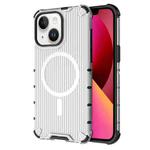 For iPhone 13 Grating Airbag Shockproof MagSafe Frosted Phone Case(Transparent)