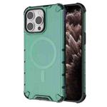 For iPhone 11 Pro Max Grating Airbag Shockproof MagSafe Frosted Phone Case(Green)