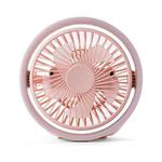 N601 180 Degree Rotating Type-C Desktop Fan with LED Ambience Light(Pink)